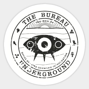 Bureau Underground Seal Vintage Sticker